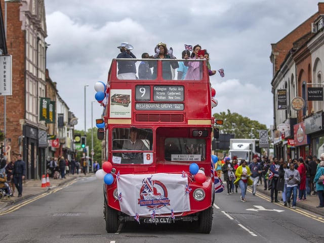 All abroad the carnival bus.
