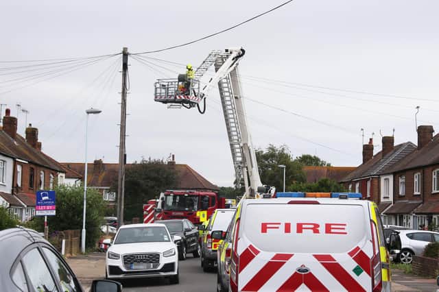 The fire service attended an incident in Ham Way