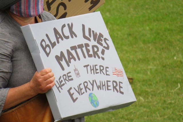 People joined a Black Lives Matter protest in Chichester