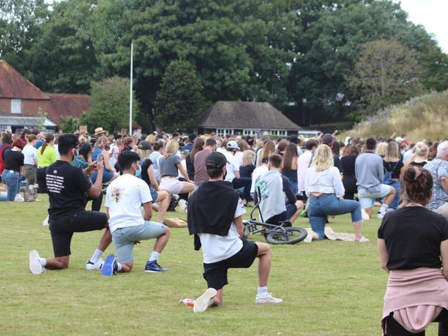People joined a Black Lives Matter protest in Chichester