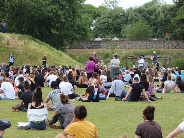 People joined a Black Lives Matter protest in Chichester