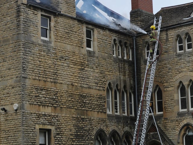 Crews working at the scene