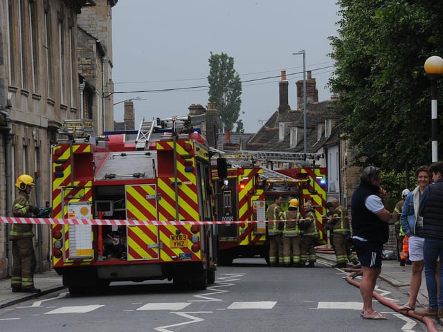 Crews working at the scene