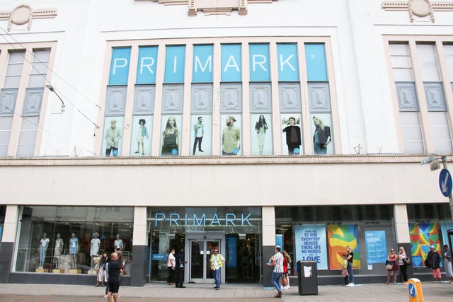 Queues in Brighton city centre as shops reopen. Outside Primark