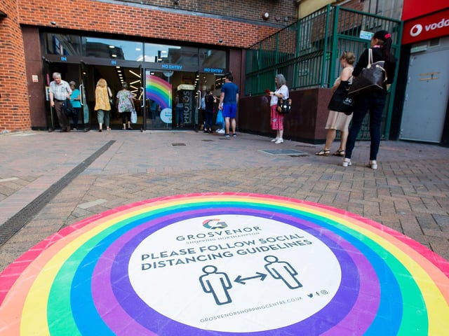 At one point the queue for Primark inside the Grosvenor Centre made its way into Abington Street. Photo: Leila Coker.