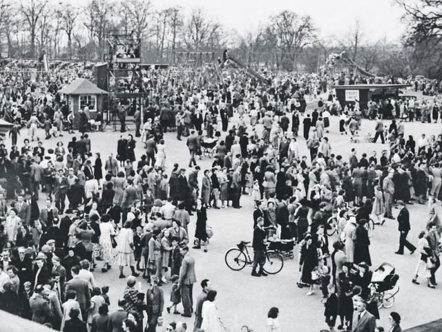 A rammed Wicksteed Park in the 1950s