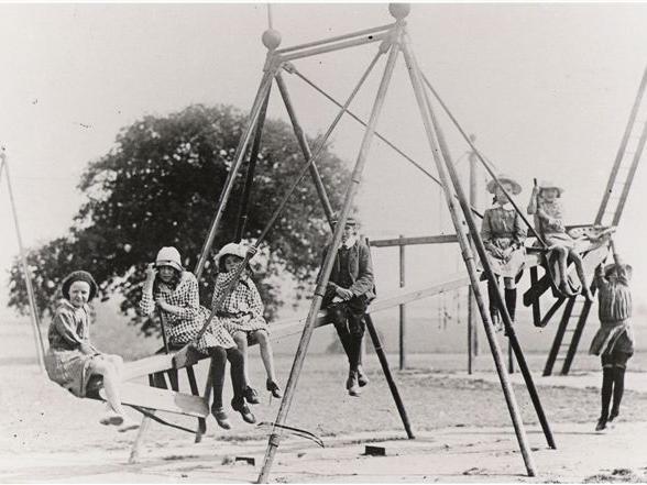 An early swingboat at the park.