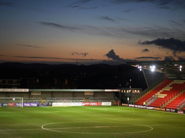 Exeter sat fourth at the time of the suspension in March but had played a game more than Cheltenham and therefore dropped a place once PPG was applied, setting up a clash with Colchester in the play-off semi-finals.
