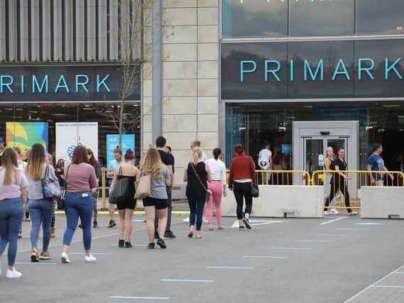 Hundreds of shoppers queued to get into Primark