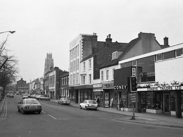 The familiar sights of Coneys (or Coneys Tailors Ltd), Wilcox & Carter, and Cammacks – all still based at the same locations.