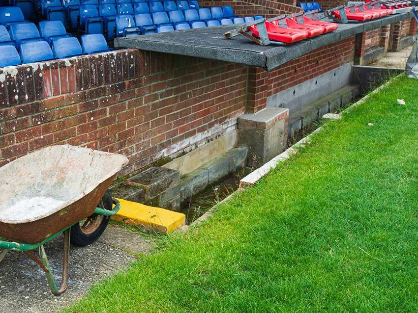 Standing room only in the dugout / Picture: Tommy McMillan