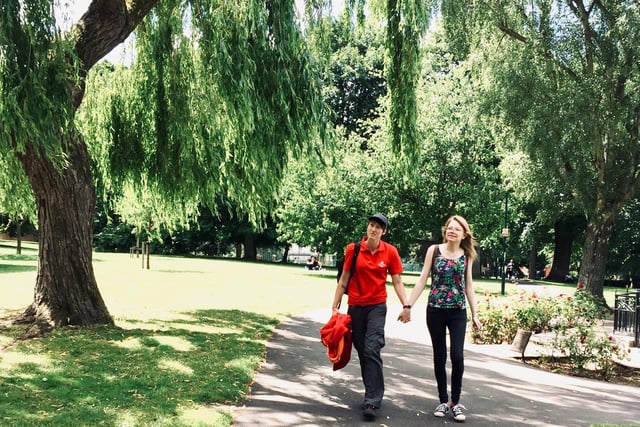 Nicki Lewis and Milly Spencer walking down Peoples park together on a sunny Saturday afternoon (photo byTila Rodriguez Past)
