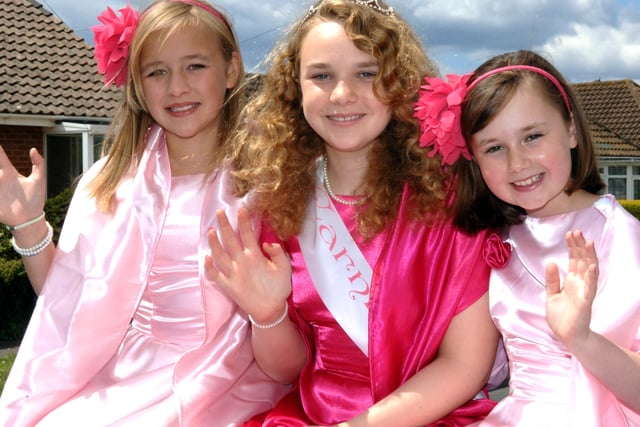 Carnival Princess Lily Morris and her attendants Jemma Hay and Jessica Comber at Rustington Carnival 2010. Picture: Gerald Thompson L25269H10