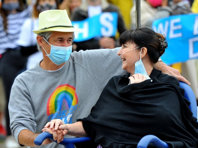 Donna Morgan leaves St Richard's Hospital after 92 days