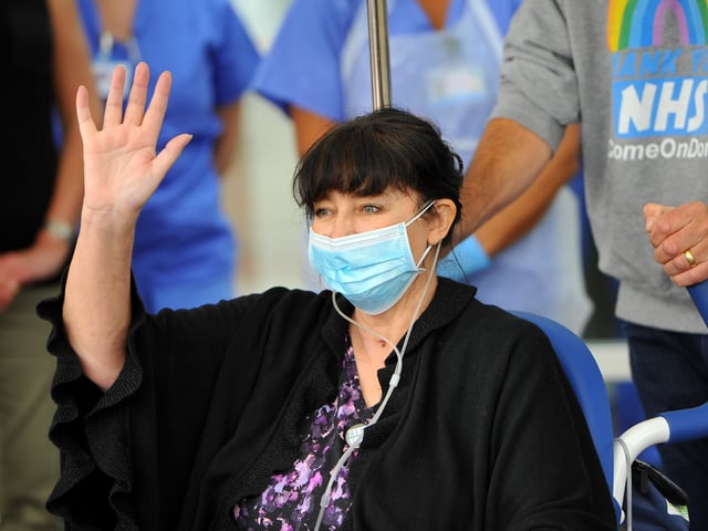 Donna Morgan leaves St Richard's Hospital after 92 days
