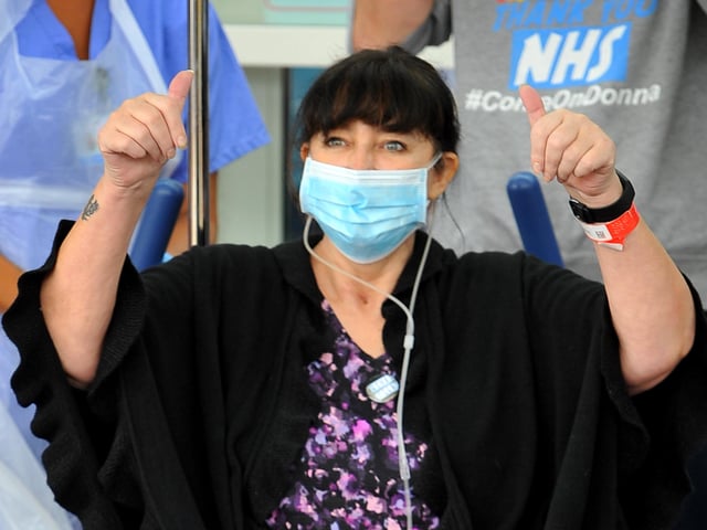 Donna Morgan leaves St Richard's Hospital after 92 days