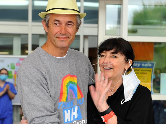 Donna Morgan leaves St Richard's Hospital after 92 days