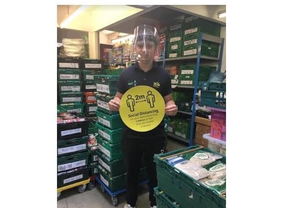 DENS volunteer Gareth Woodall is happy to give up his time in the Foodbank knowing that he, and everyone else is protected and safe