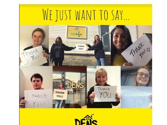 DENSwant to say a HUGE thank you to their team of foodbank volunteers who have helped distribute emergency food parcels to 1,308 to vulnerable people in Dacorum