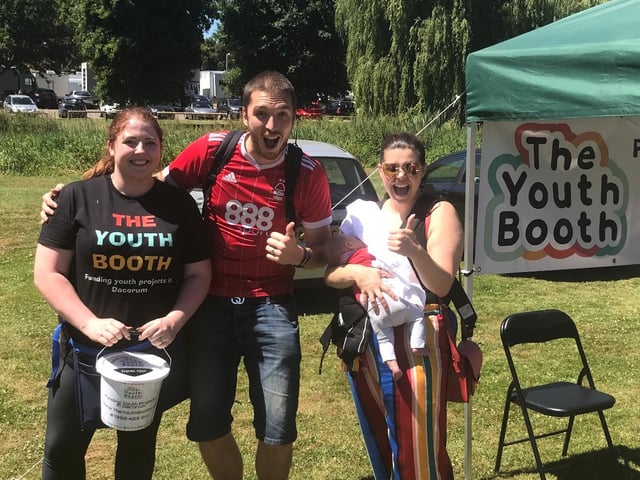 Toni McManus, Jake, Ozzy, Karl, Katie andRyan of The Youth Booth have been out and about collecting food from Marks & Spencers and delivering to local families and key workers