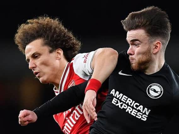 Aaron Connolly gave David Luiz a torrid time at the Emirates last December. Connolly is back to full fitness, while David Luiz is suspended for this Saturday after a red card received at Manchester City