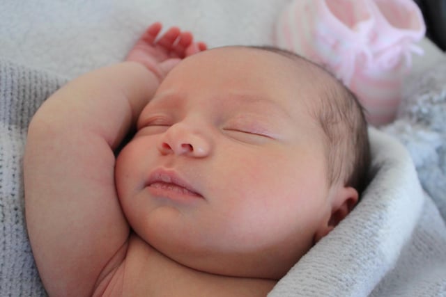 Mia Glynn, born March 28 at Milton Keynes Hospital, weighing 9lb 1oz