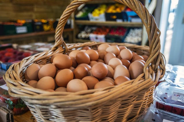 Locally produced eggs are also available. Photo: Kirsty Edmonds.
