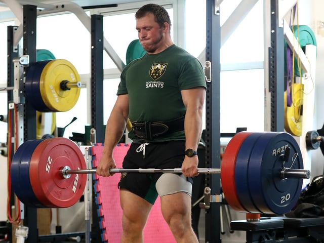 Alex Waller was in action in the gym as his recovery from an Achilles injury continued