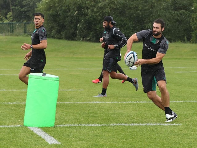Henry Taylor showing the way at scrum-half