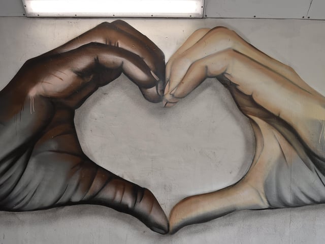 The underpass has been given a new lease of life - with a vital message had the heart of the works