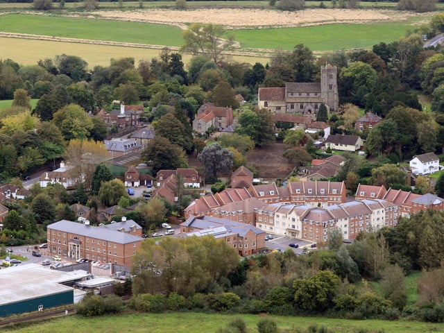 Pulborough from the far west looking south. Photo by Derek Martin D11415525a