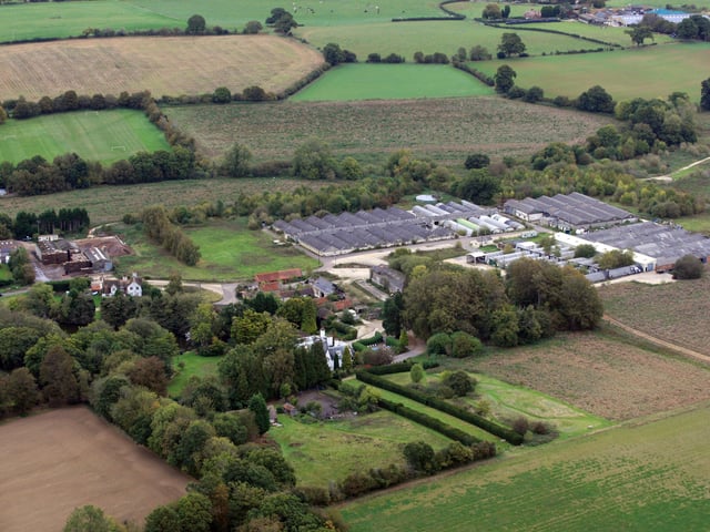 Thakeham showing the Abingworth site of the mushroom farm. Photo by Derek Martin D11415378a