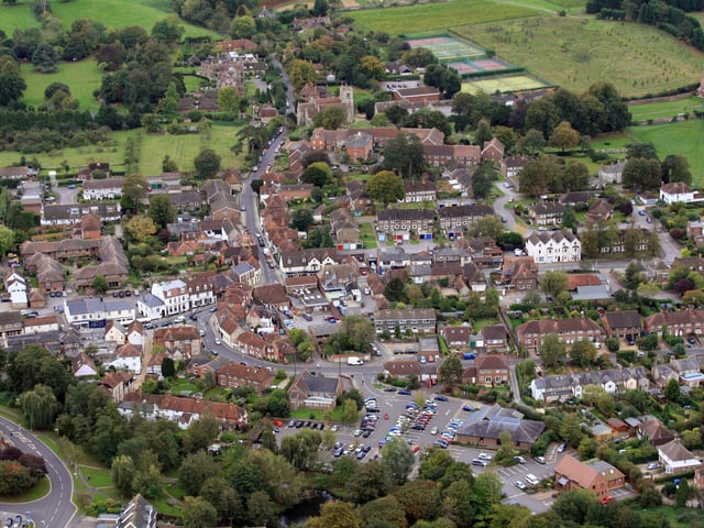Storrington. The library is near the bottom. Photo by Derek Martin D11415387a