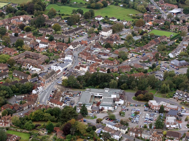 Storrinton looking west with Old Mill Square near the bottom. Photo by Derek Martin D11415394a