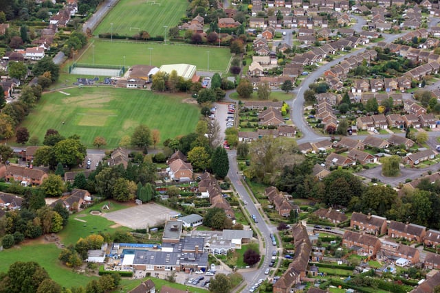 Storrington. The cricket field is left of centre. Photo by Derek Martin D11415396a