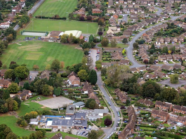 Storrington. The cricket field is left of centre. Photo by Derek Martin D11415396a