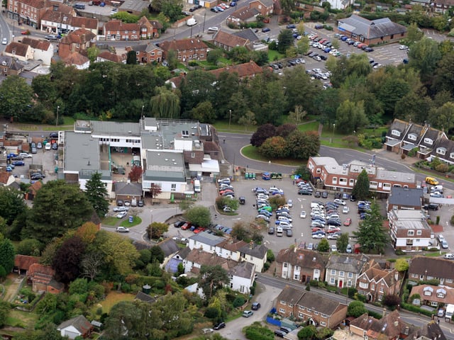 Storrington showing Old Mill Square just left of centre. Photo by Derek Martin D11415392a