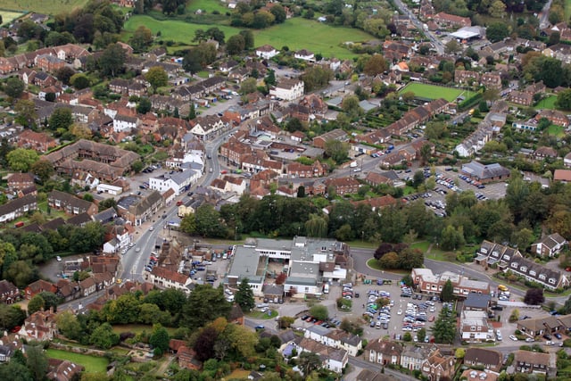 Storrington. Old Mill Square is just below centre. Photo by Derek Martin D11415393a