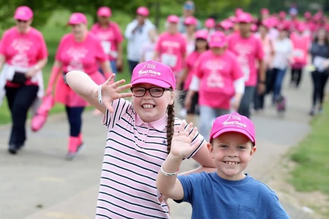 These two were very happy to take part in the 2019 walk at Wicksteed Park. (Photo Alison Bagley)