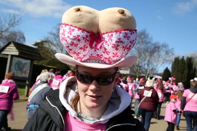 Another amazing hat and tribute to the charity's cause! This lady was walking at Wicksteed in 2015. (Photo Alison Bagley)