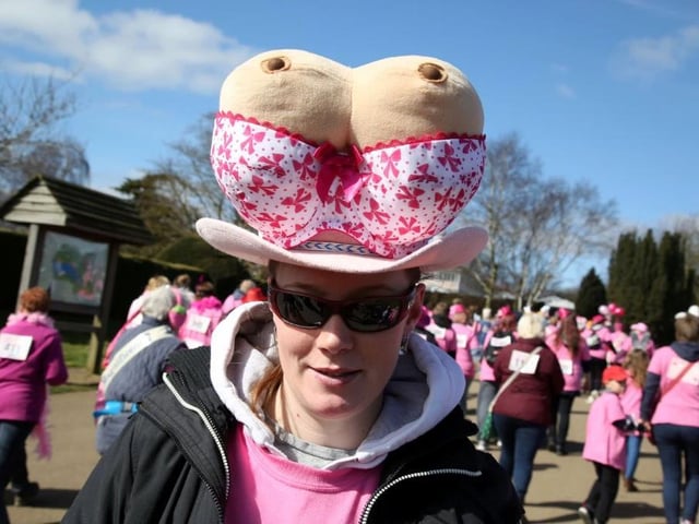 Another amazing hat and tribute to the charity's cause! This lady was walking at Wicksteed in 2015. (Photo Alison Bagley)