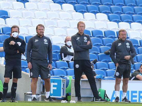Brighton and Hove Albion head coach Graham Potter guided his team to victory against Arsenal