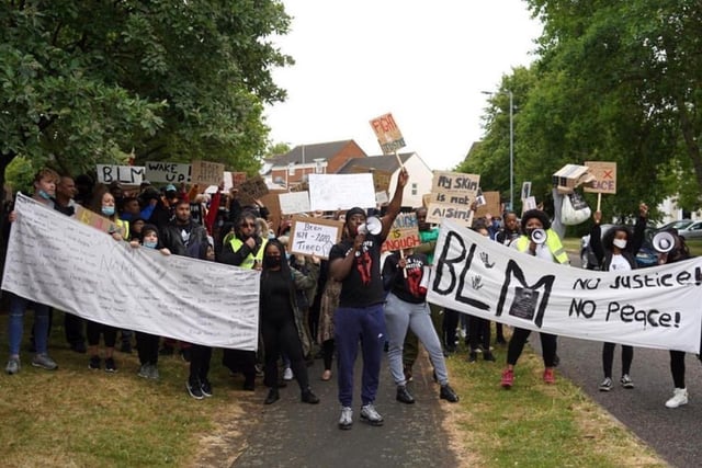 Aylesbury Rapped Amari Jamz led the procession out of Watermead