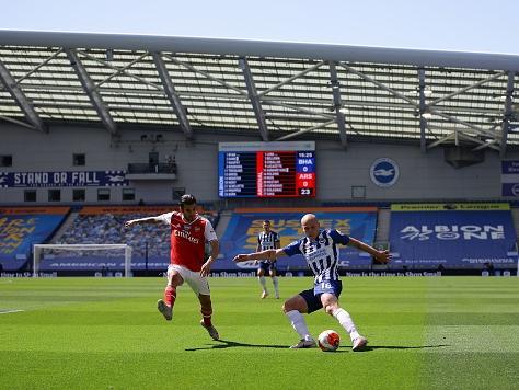 Played the first 45 against the Gunners and replaced by Solly March. Potter said it was a tactical switch rather than any fitness concerns for Mooy