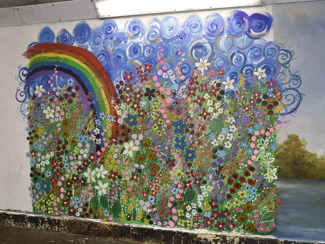 The underpass has been given a new lease of life - with a vital message had the heart of the works