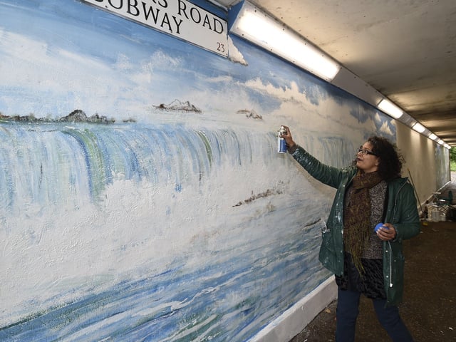 The underpass has been given a new lease of life - with a vital message had the heart of the works