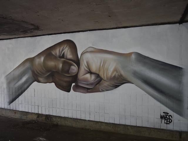 The underpass has been given a new lease of life - with a vital message had the heart of the works
