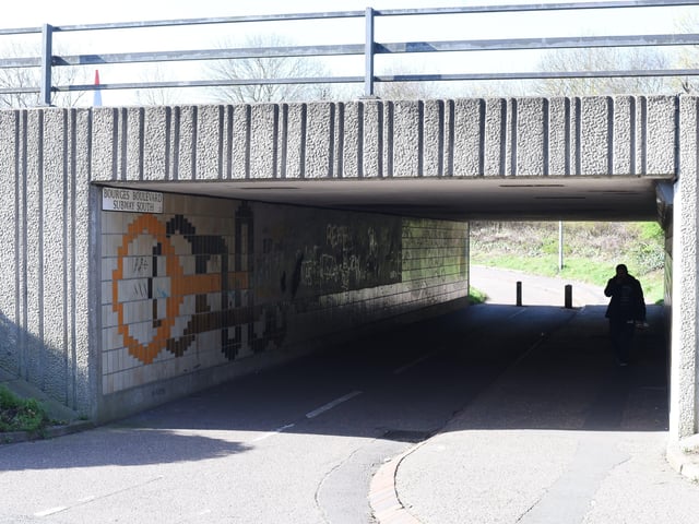 The underpass has been given a new lease of life - with a vital message had the heart of the works