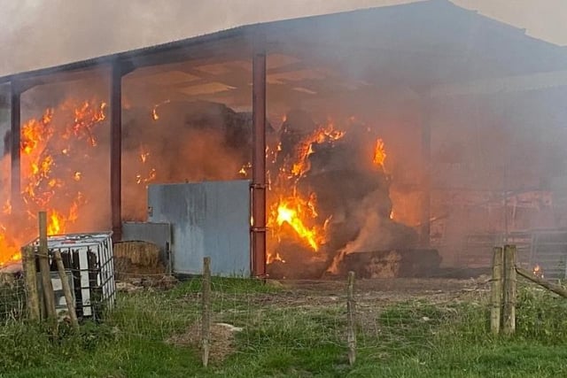 Crews found the barn 'well alight'. Photo: Petersfield Fire Station