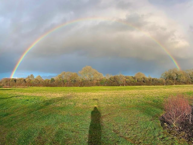This perfect rainbow was captured on camera by Jade Masters